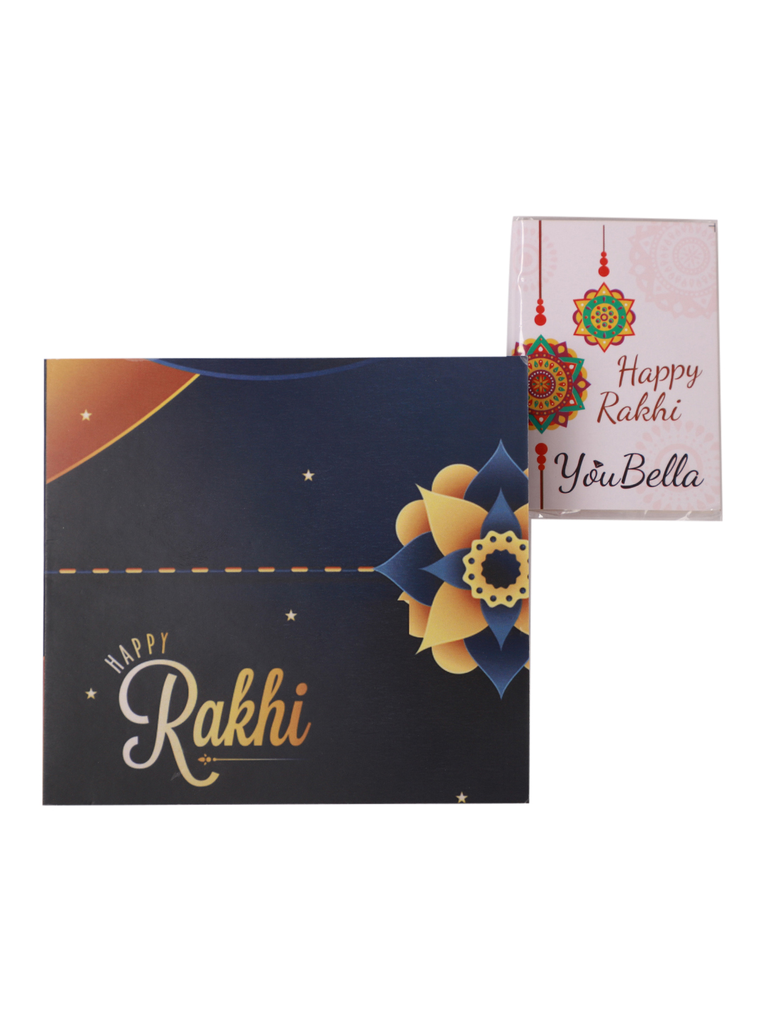 YouBella Rakhi and Greeting Card Combo for Brother (Multi-Colour) (YBRK_74)